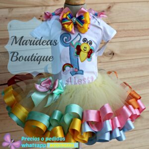Conjunto Tutú Flores - Marideas Boutique